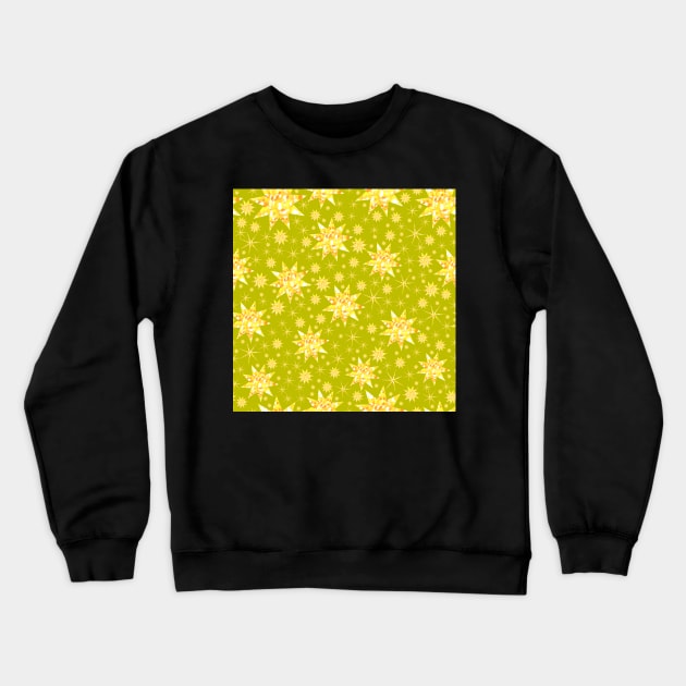 Sundazzle on Yellow Green Repeat 5748 Crewneck Sweatshirt by ArtticArlo